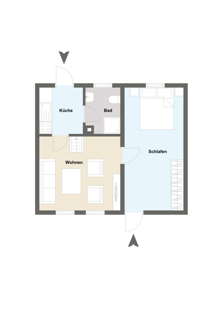 Blockhaus Burgwedel — Grundriss Etage 1